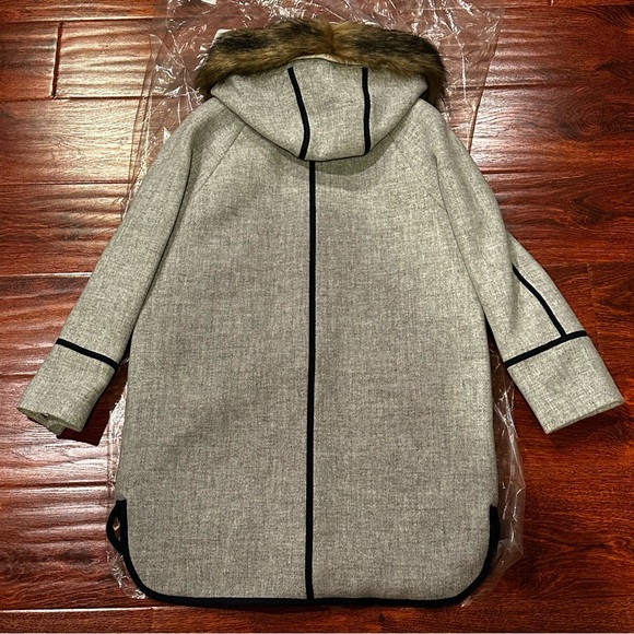 J Crew Petite Women’s Summit Parka in Italian Stadium Cloth Wool - Picture 5 of 11